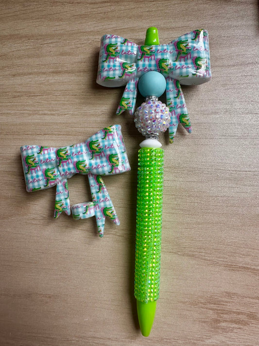 later gator bow | bling pen & straw topper set
