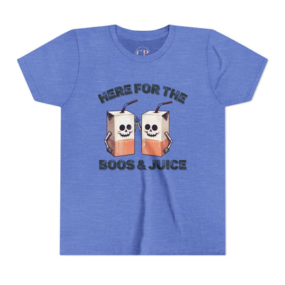 Kids Halloween T-Shirt - Here for the Boos  & Juice *Unisex tshirt*