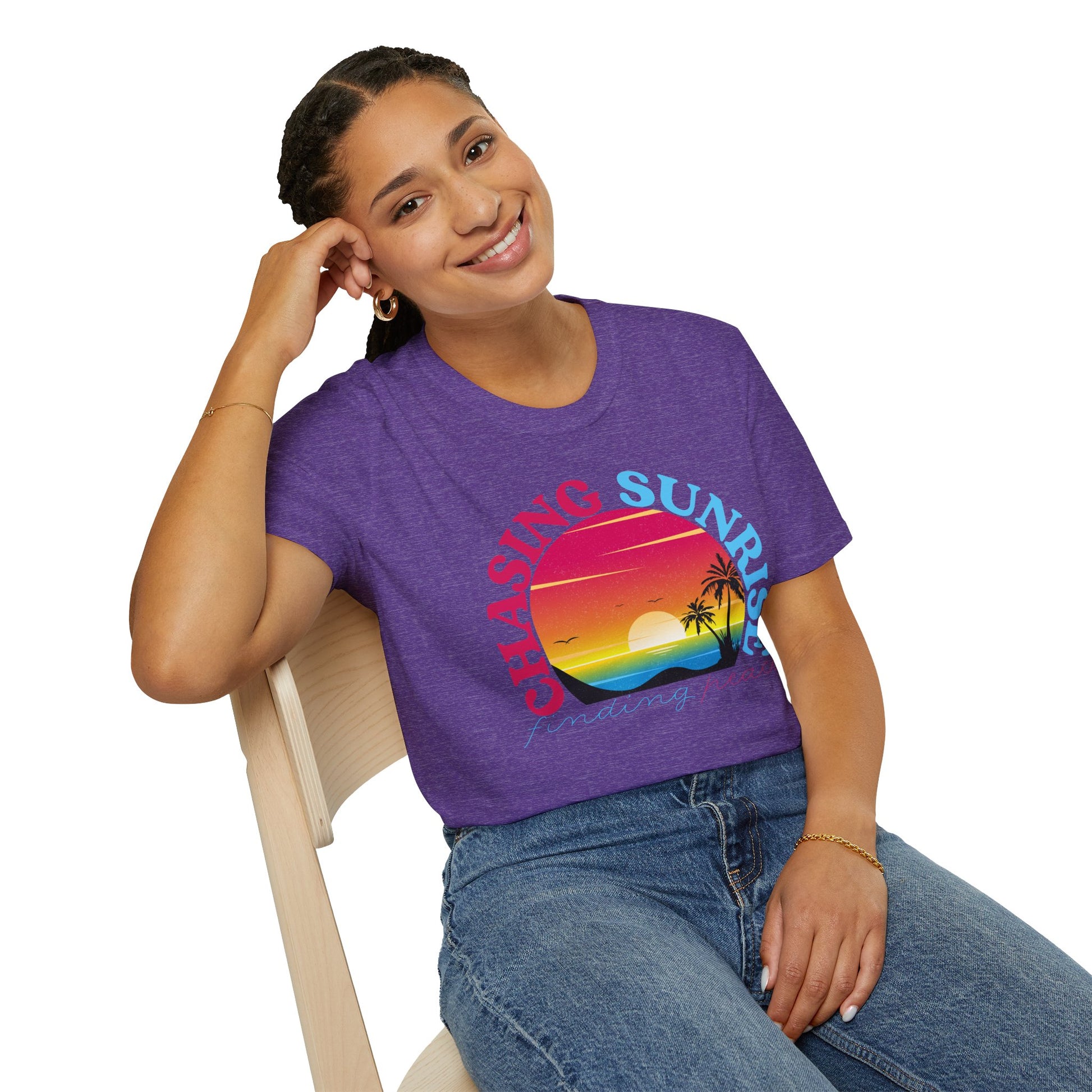 Chasing Sunrise, Finding Peace Unisex T-Shirt