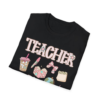Teacher Checkered Glitter T-Shirt
