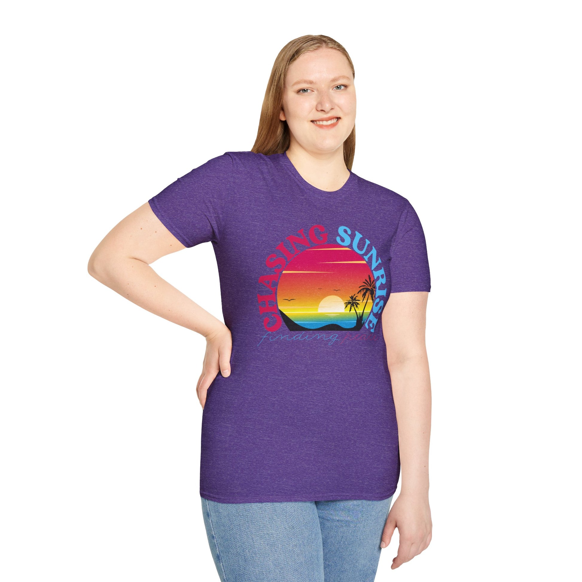 Chasing Sunrise, Finding Peace Unisex T-Shirt
