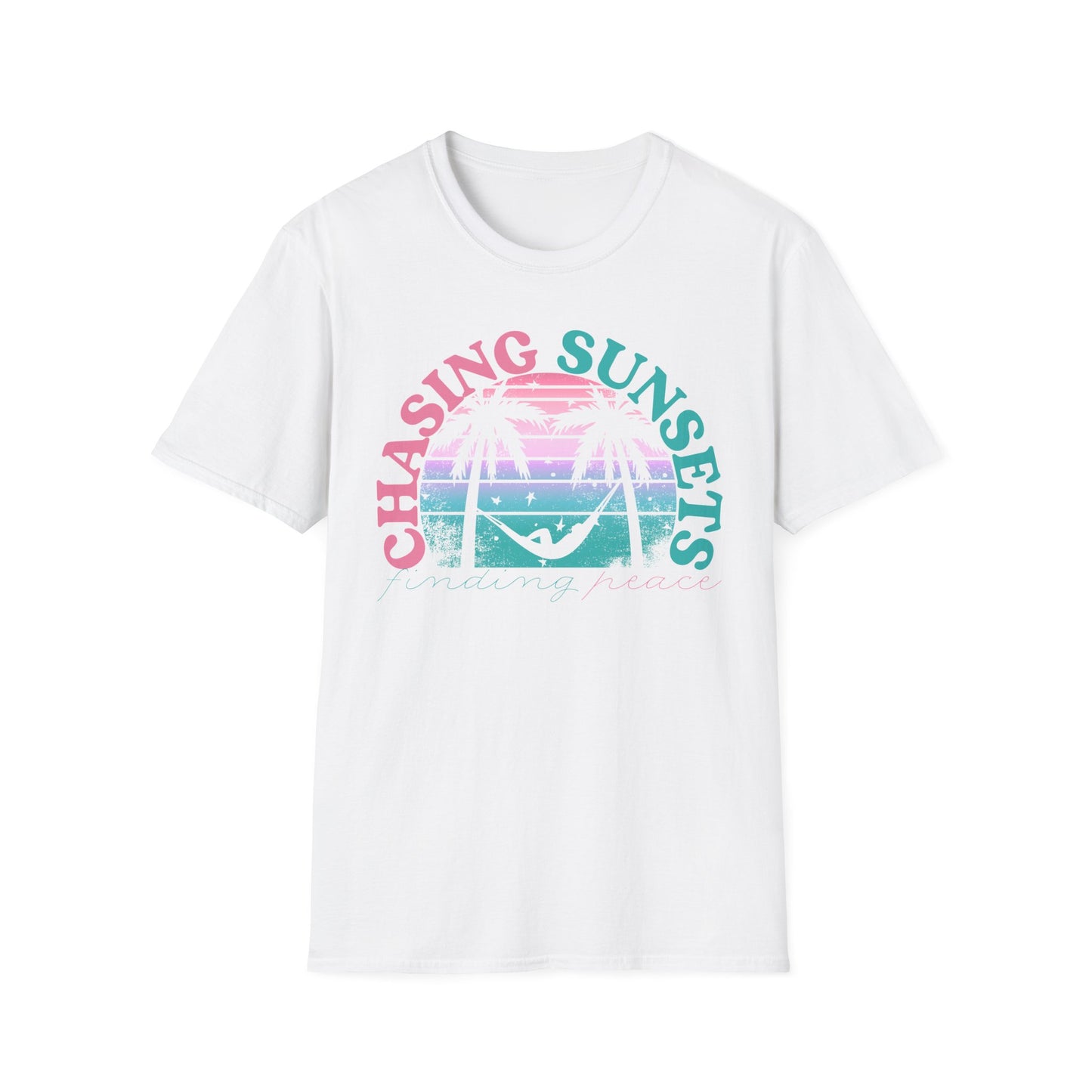 Chasing Sunsets, Finding Peace Unisex T-Shirt