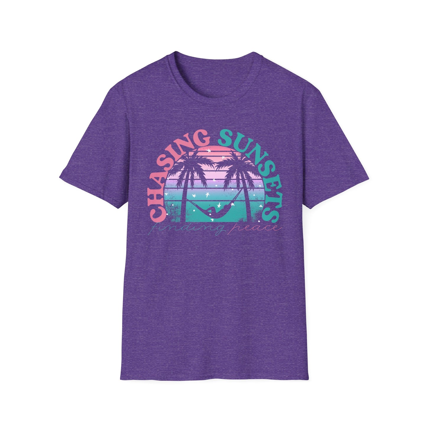 Chasing Sunsets, Finding Peace Unisex T-Shirt