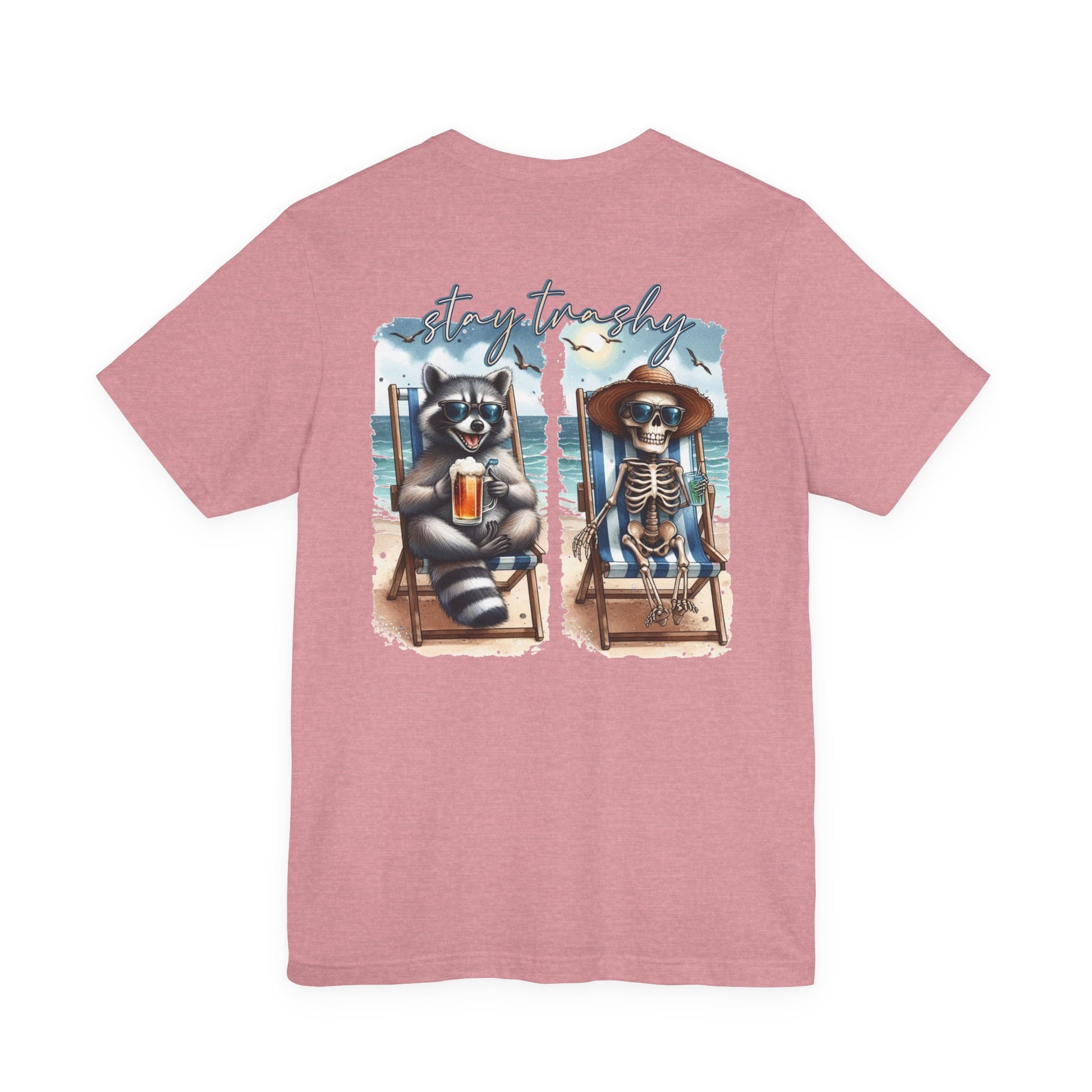 Stay Trashy Raccoon and Skeleton Beach