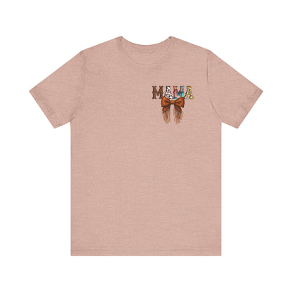 Western Mama Unisex Tee with Turquoise and Sunflower Design
