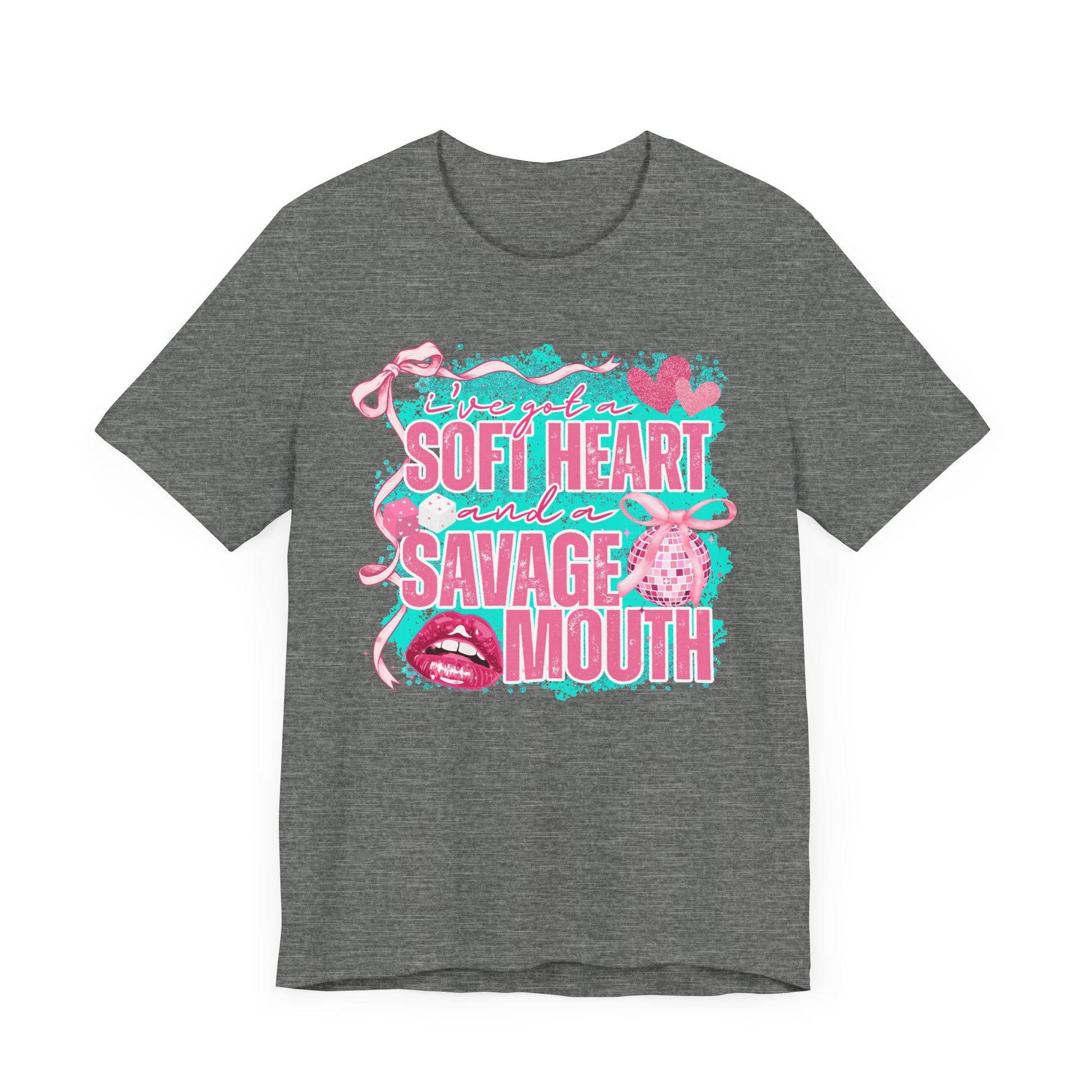 Savage Mouth Graphic Tee - Soft Hearted Apparel, Unisex T-Shirt, Trendy Casual Wear, Fun Gift for Friends, Statement Top