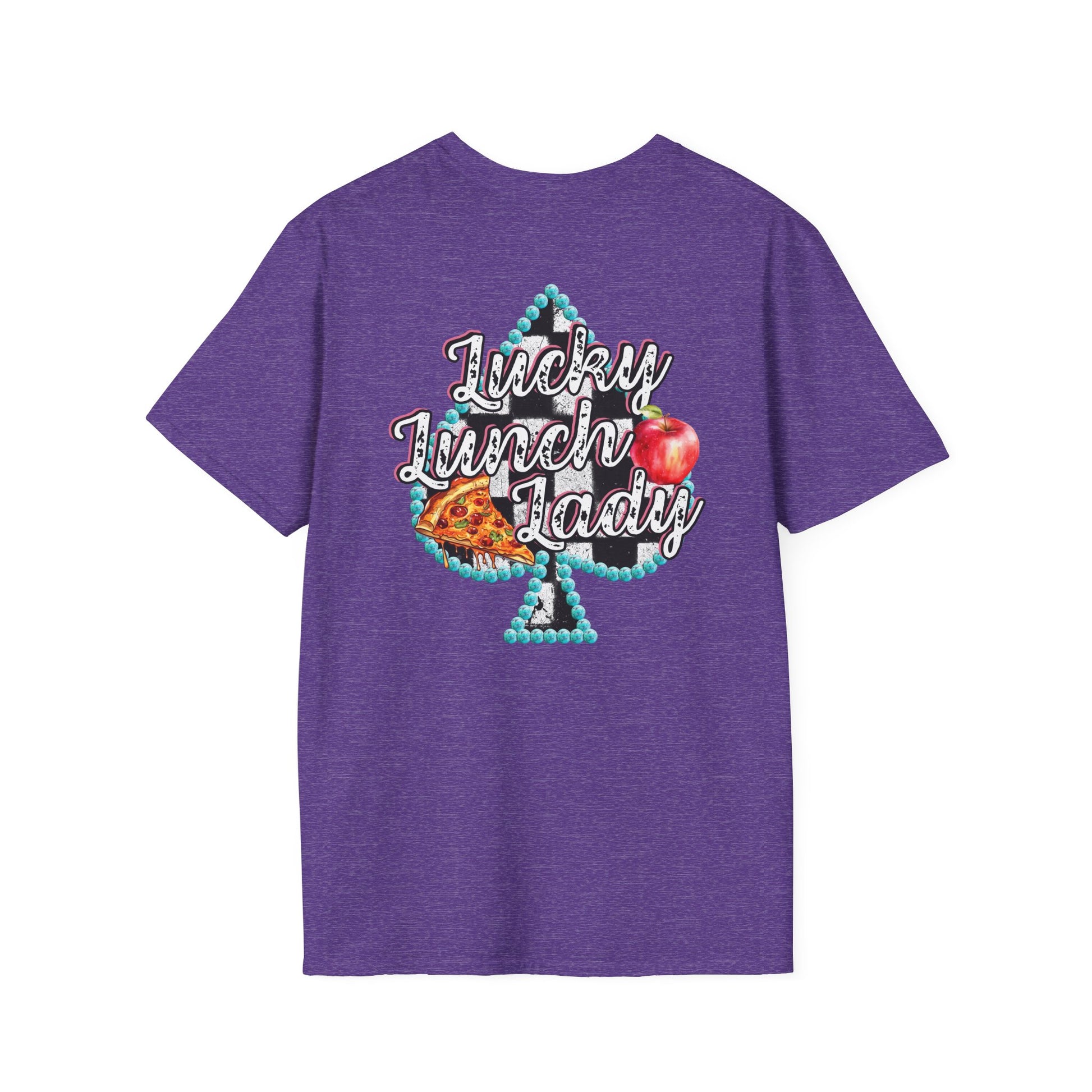 Lunch Lady Checkered Spades T-Shirt * Front and Back Design