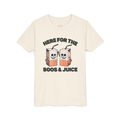 Kids Halloween T-Shirt - Here for the Boos  & Juice *Unisex tshirt*