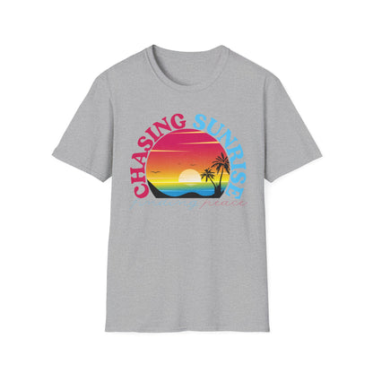 Chasing Sunrise, Finding Peace Unisex T-Shirt