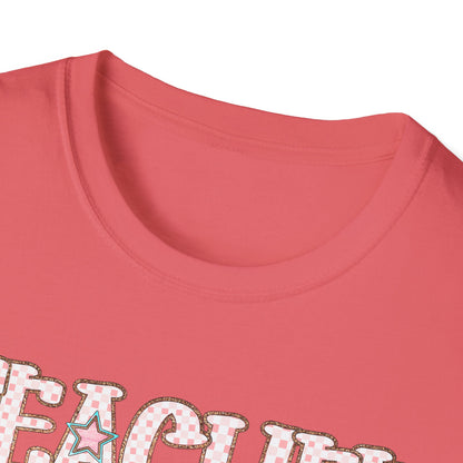 Teacher Checkered Glitter T-Shirt