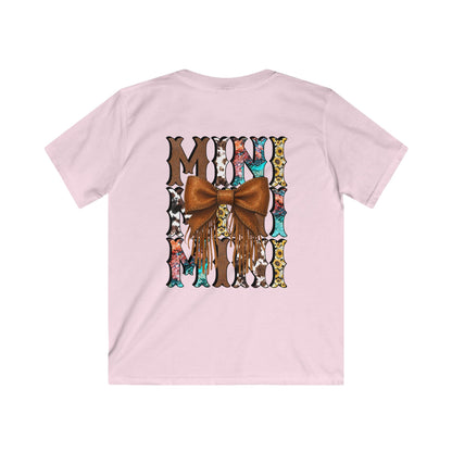 Western Mini Unisex Tee with Turquoise and Sunflower Design