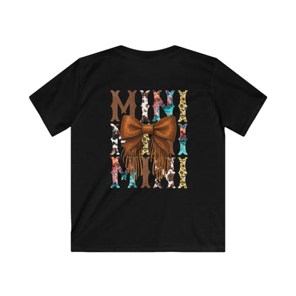 Western Mini Unisex Tee with Turquoise and Sunflower Design