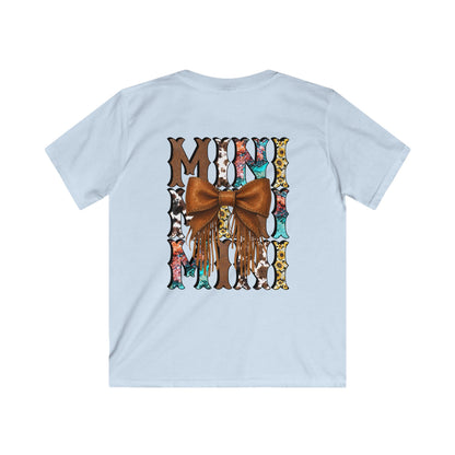 Western Mini Unisex Tee with Turquoise and Sunflower Design