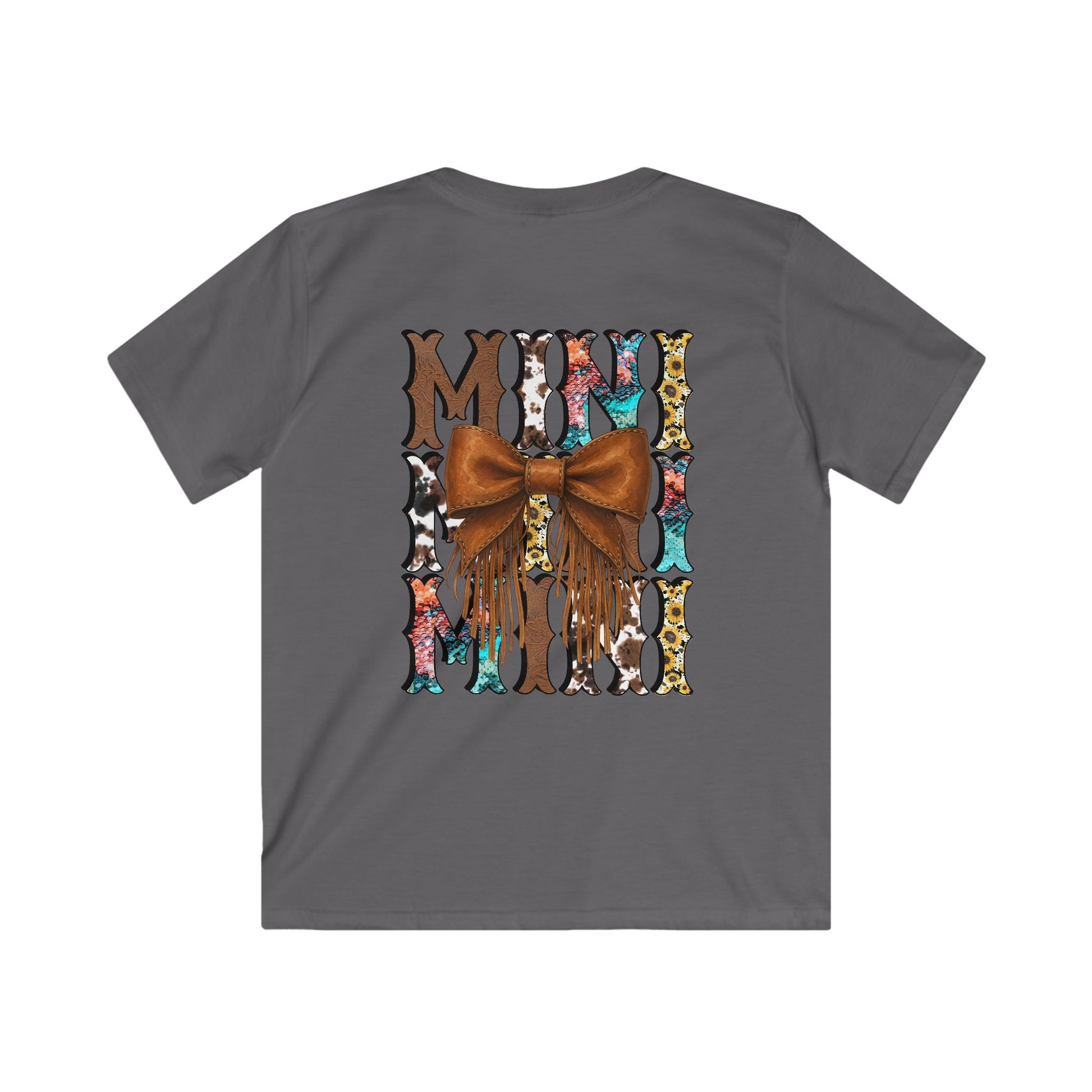 Western Mini Unisex Tee with Turquoise and Sunflower Design