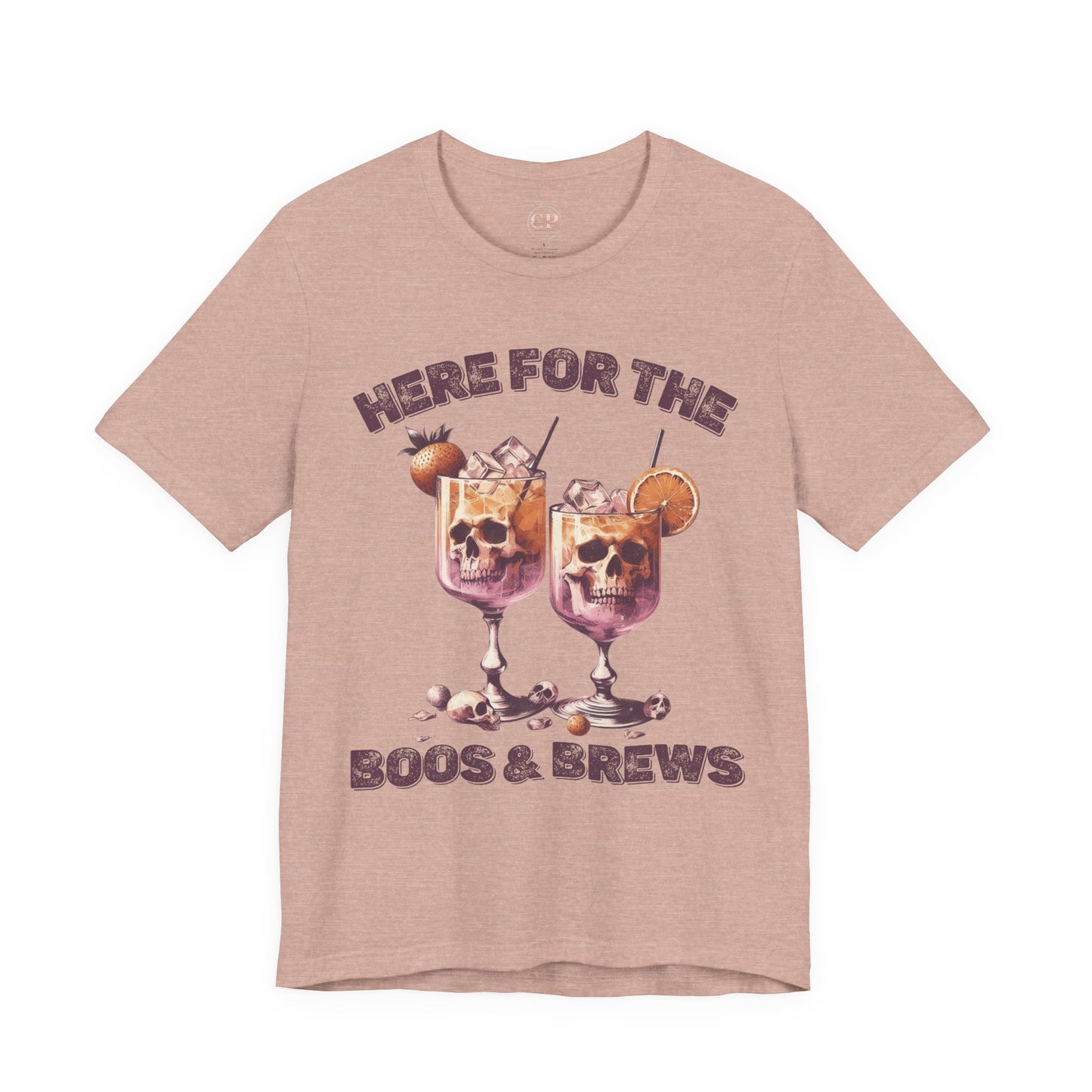 Halloween Skeleton Cocktails Tee - Here for the Boos and Brews *Unisex tee*