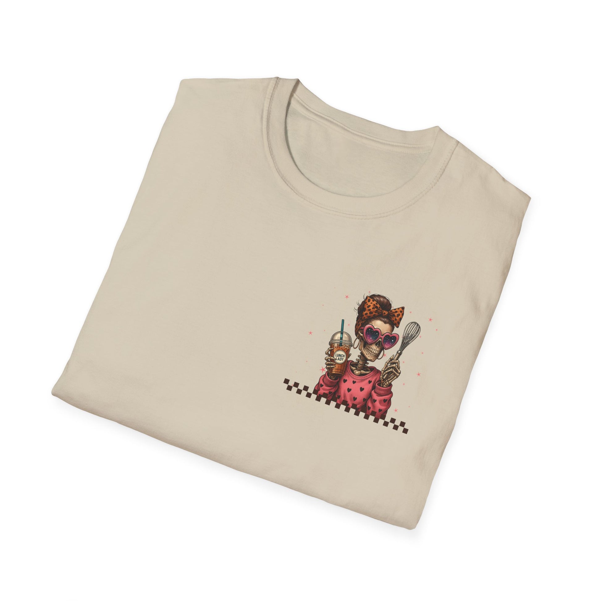 Lunch Lady Unisex T-Shirt - Running on Iced Coffee & School Lunch Schedules