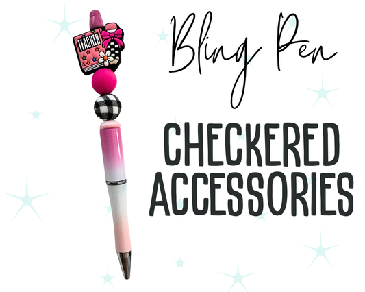 Checkered Accessories Bling Pen
