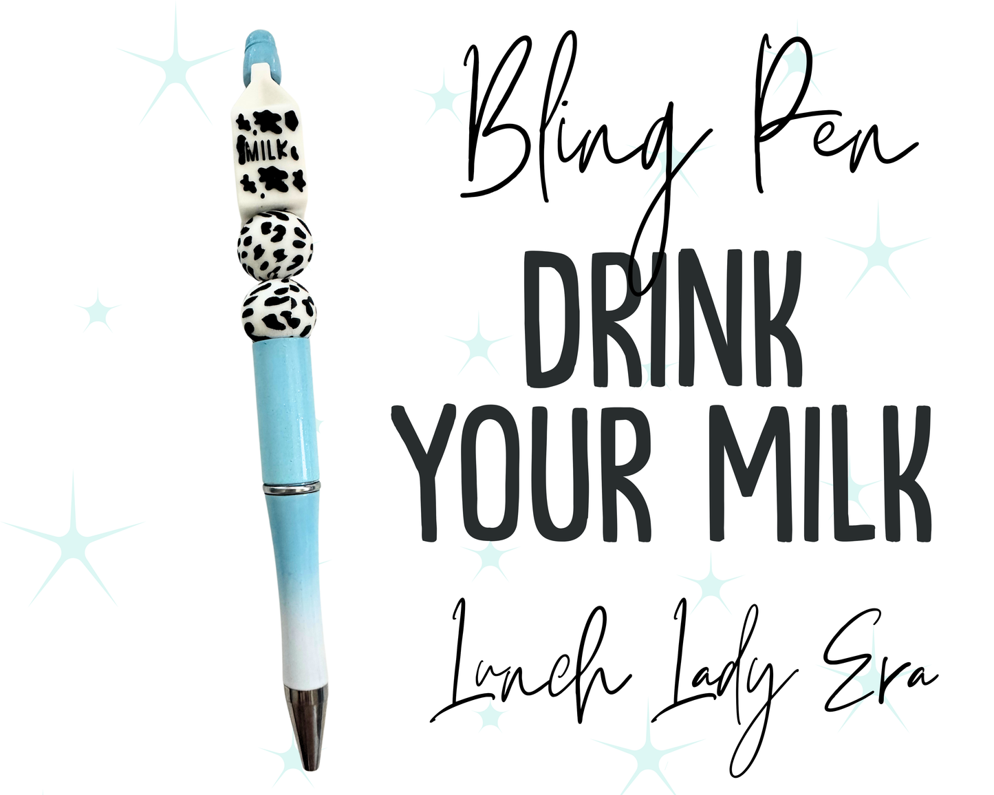 Milk Bling Pen * Blue Pen * Lunch Lady Era