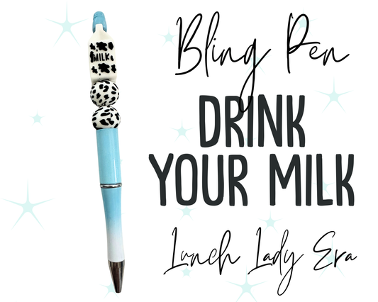 Milk Bling Pen * Blue Pen * Lunch Lady Era