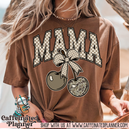 Mama CherryCheckeredCamo - Comfort Colors