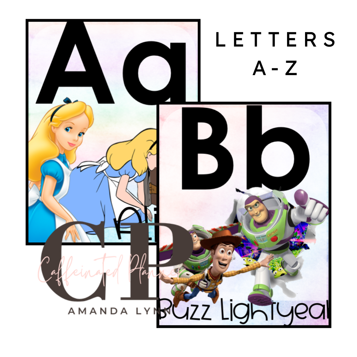 Magical Alphabet Posters: Pastel Watercolor (A-Z Set)
