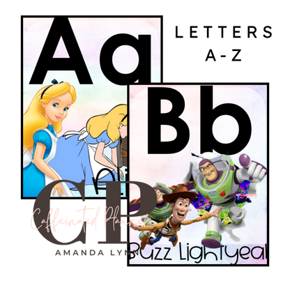 Magical Alphabet Posters: Pastel Watercolor (A-Z Set)