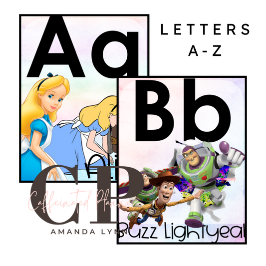 Magical Alphabet Posters: Pastel Watercolor (A-Z Set)