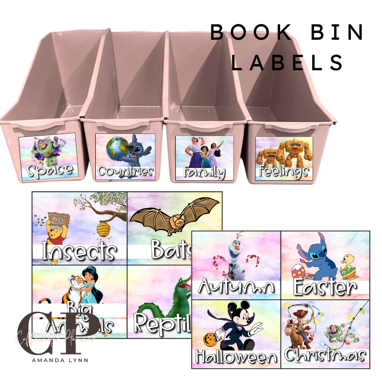 Magical Decor: Library Book Labels // Book Bin Labels