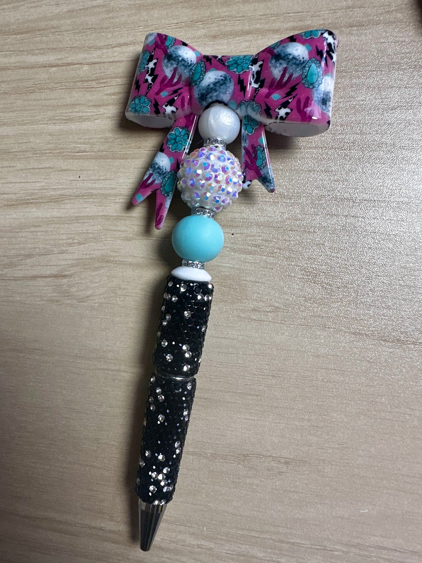 turquoise + disco ball w/ lightening | bling pen