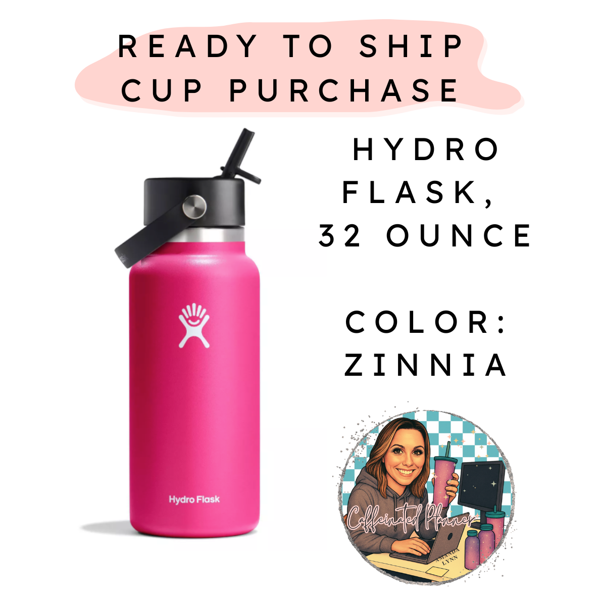32 Ounce Hyrdo Flask - Zinnia