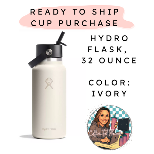 32 Ounce Hyrdo Flask - Ivory