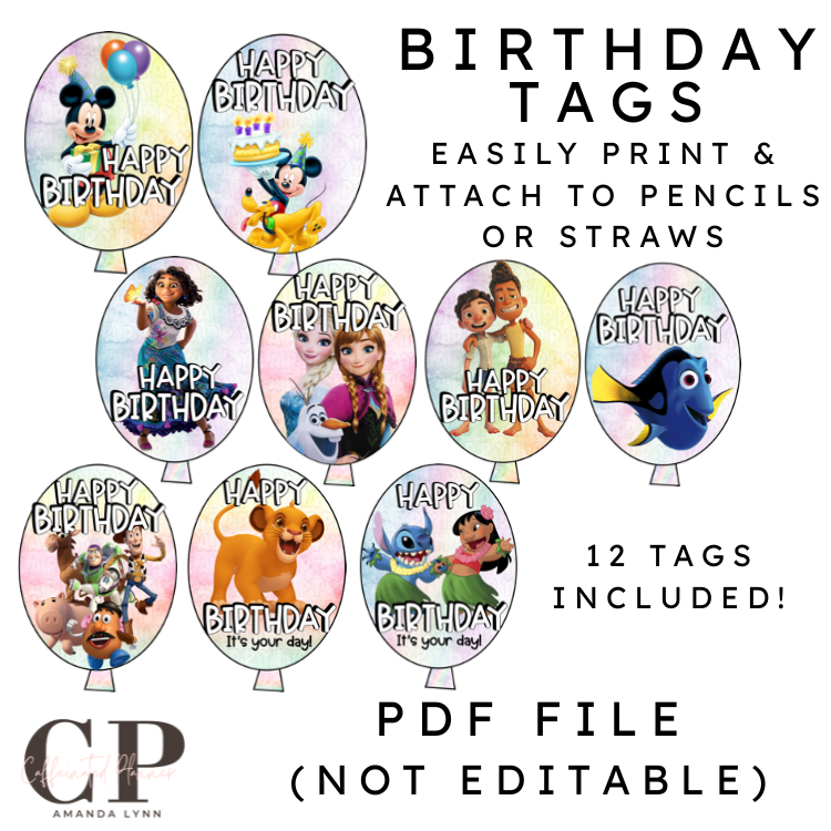Magical Decor: Birthday Tags