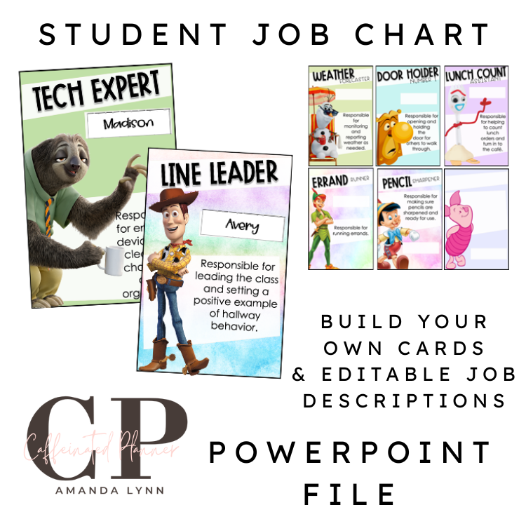 Magical Decor: Classroom/Student Job Chart