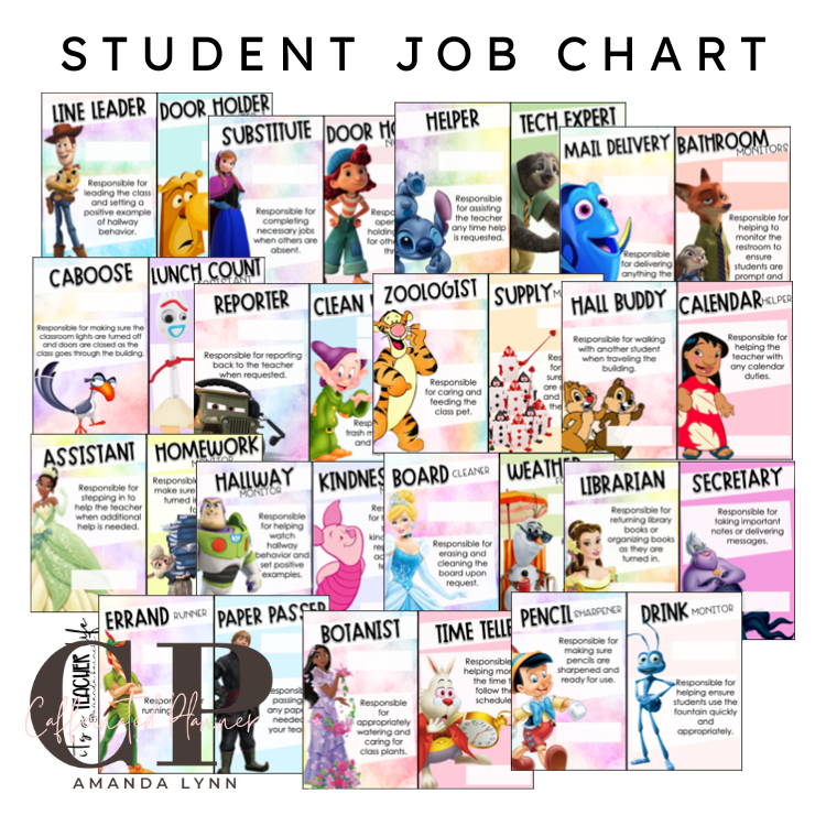 Magical Decor: Classroom/Student Job Chart