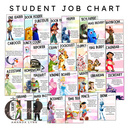 Magical Decor: Classroom/Student Job Chart