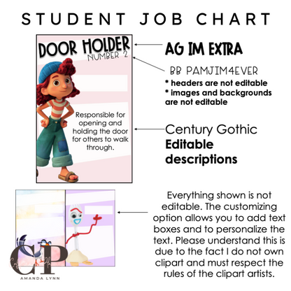 Magical Decor: Classroom/Student Job Chart