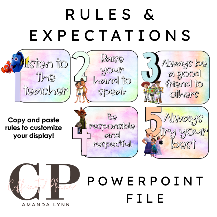 Magical Decor: Rules & Expectations Display