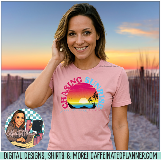 Chasing Sunrise, Finding Peace Unisex T-Shirt