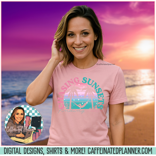 Chasing Sunsets, Finding Peace Unisex T-Shirt