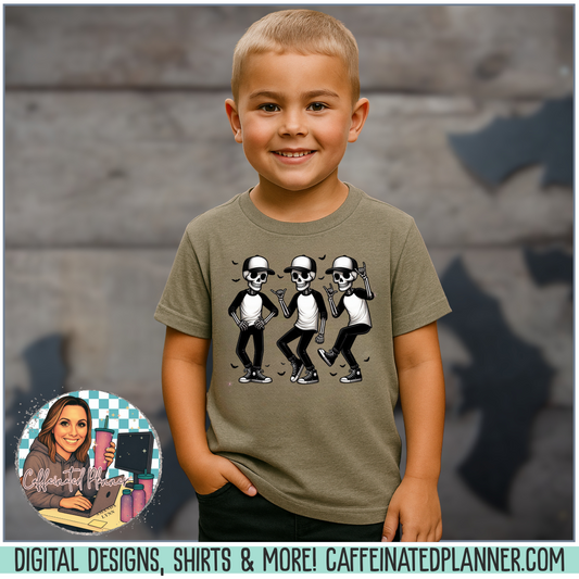 Cool Skeleton Kids Halloween Shirt – Trucker Hat & Converse Design