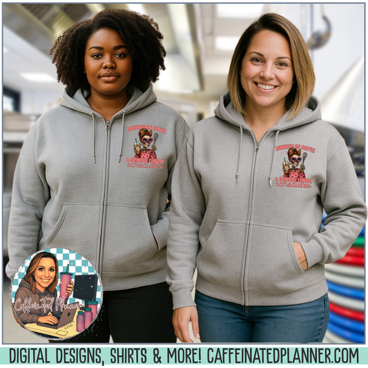 Running on Coffee & Lunch Schedules * Champion Brand Zip Hoodie
