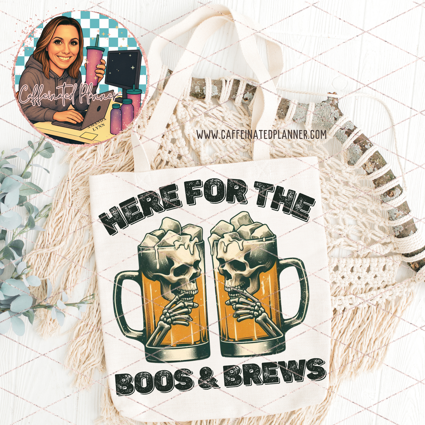 Here for the boos & brews (beer mugs) // Digital Download Only