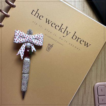 cherry bow | bling pen
