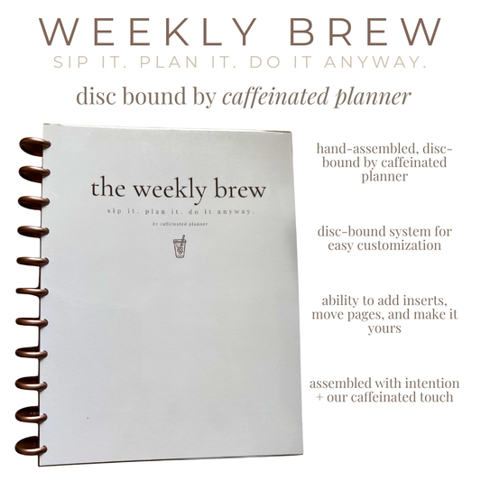 disc bound | the weekly brew planner 2026 (hand assembled)