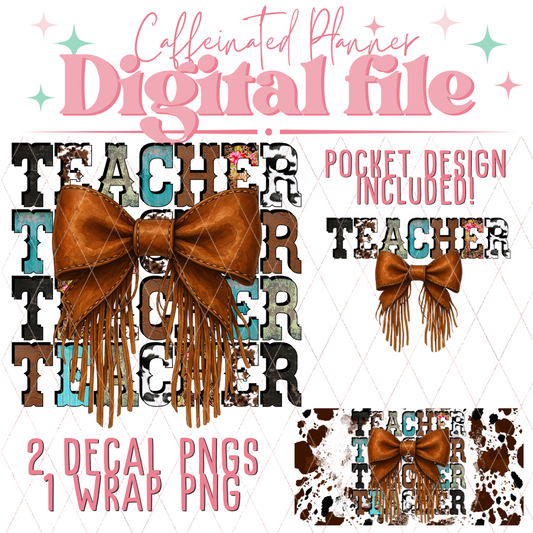 Western Fringe Bow Teacher // Digital Download Only
