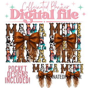 Mama & Mini Western Fringe Bow // Digital Download Only