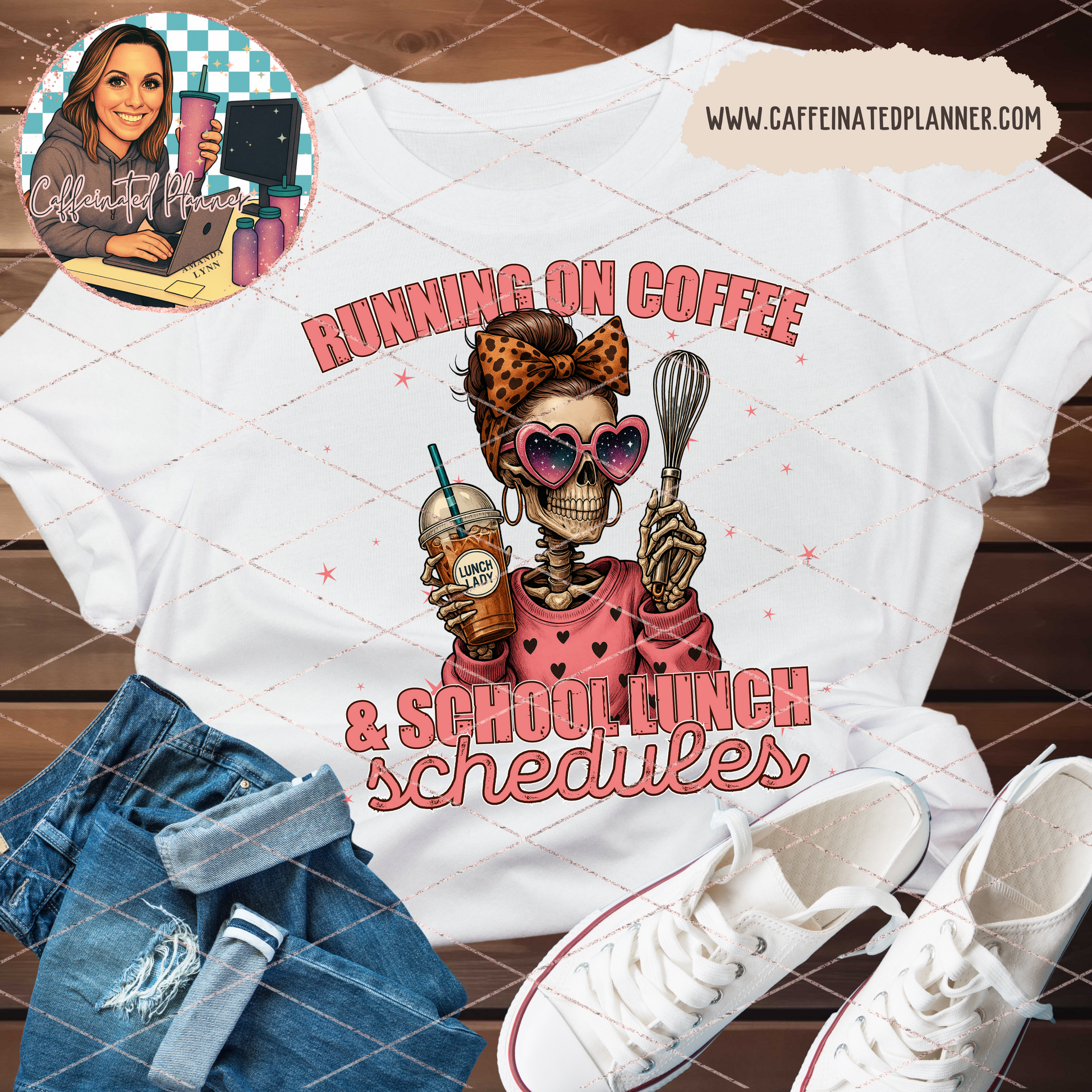 Lunch Lady Running on Coffee // Digital Download Only