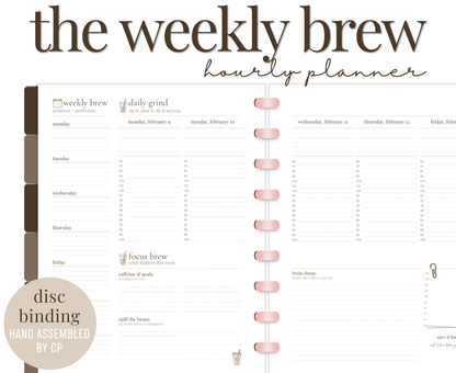 hourly planner | disc-bound | the weekly brew