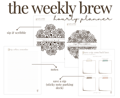 hourly planner | disc-bound | the weekly brew